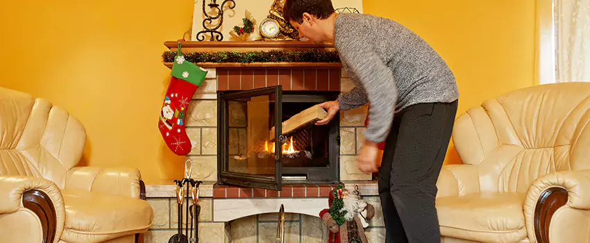 Rusted Metal Fireplace Restoration in Mountlake Terrace, Washington
